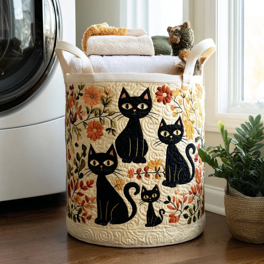 Blossom Cats Laundry Basket