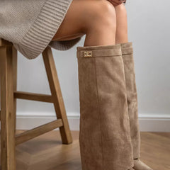 Alexandra | Khaki Tall Boots