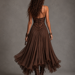 Embroidered lace bodice detail