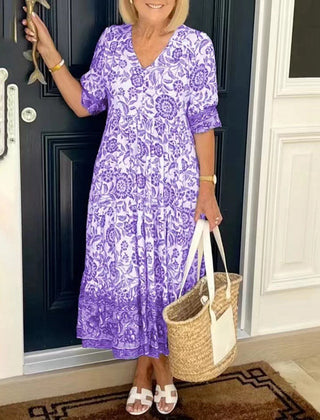 Keisha | Stylish Floral Dress with Sweetheart Neckline
