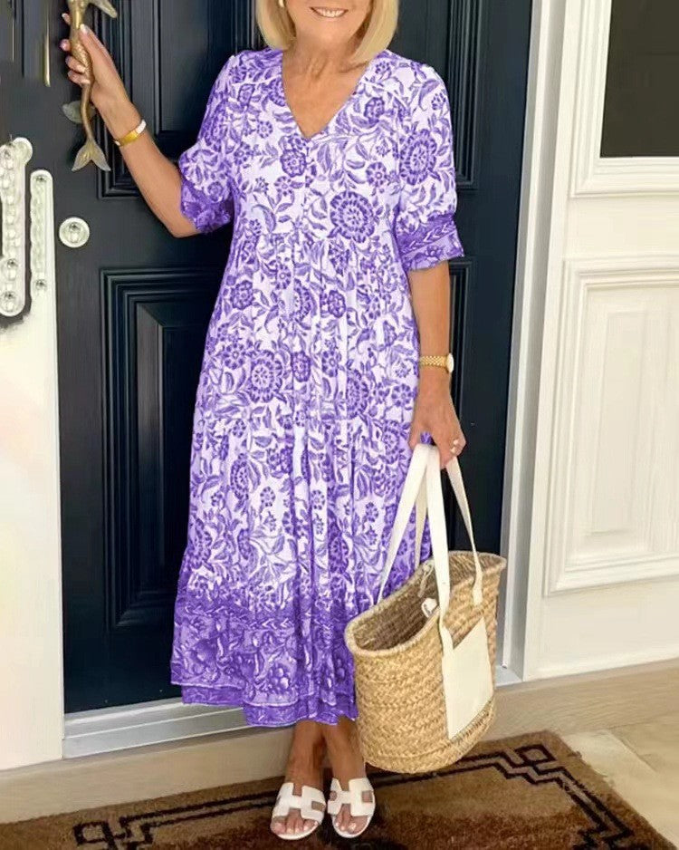 Keisha | Stylish Floral Dress with Sweetheart Neckline