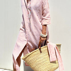 Sophia | Classic Striped Shirt Dress