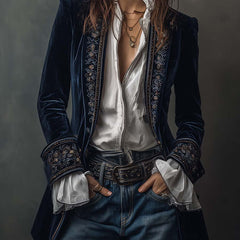 Embroidered Longline Jacket