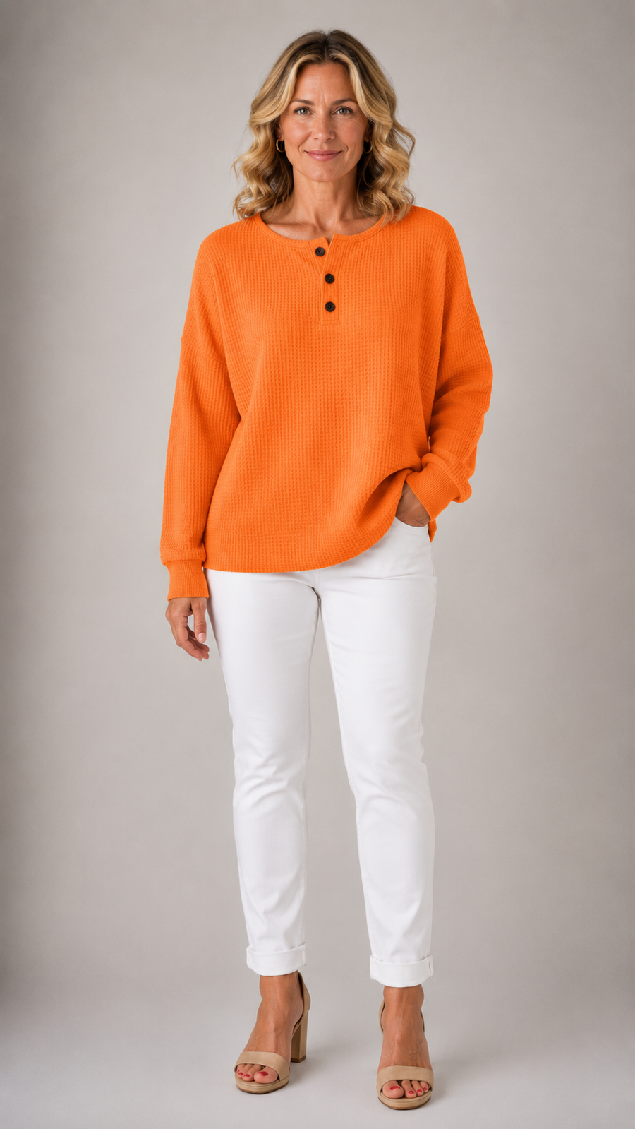 Willa | Cozy Waffle Knit Pullover