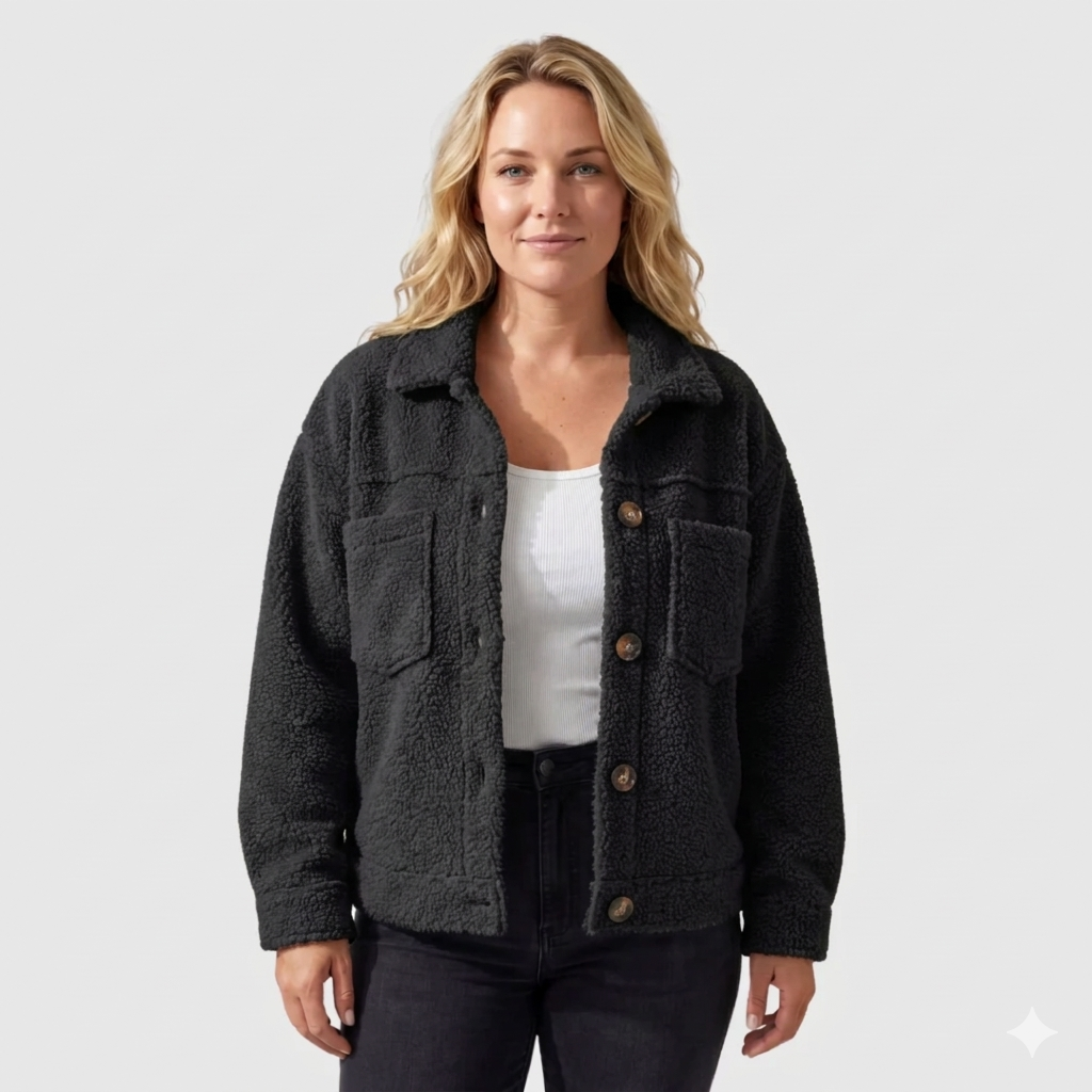Selina | Stylish Teddy Jacket with Collar
