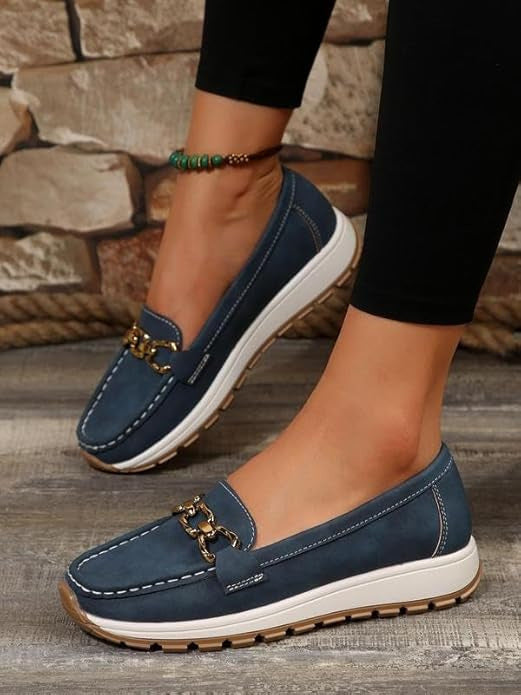 Orthopedic Flat Buckle Loafers