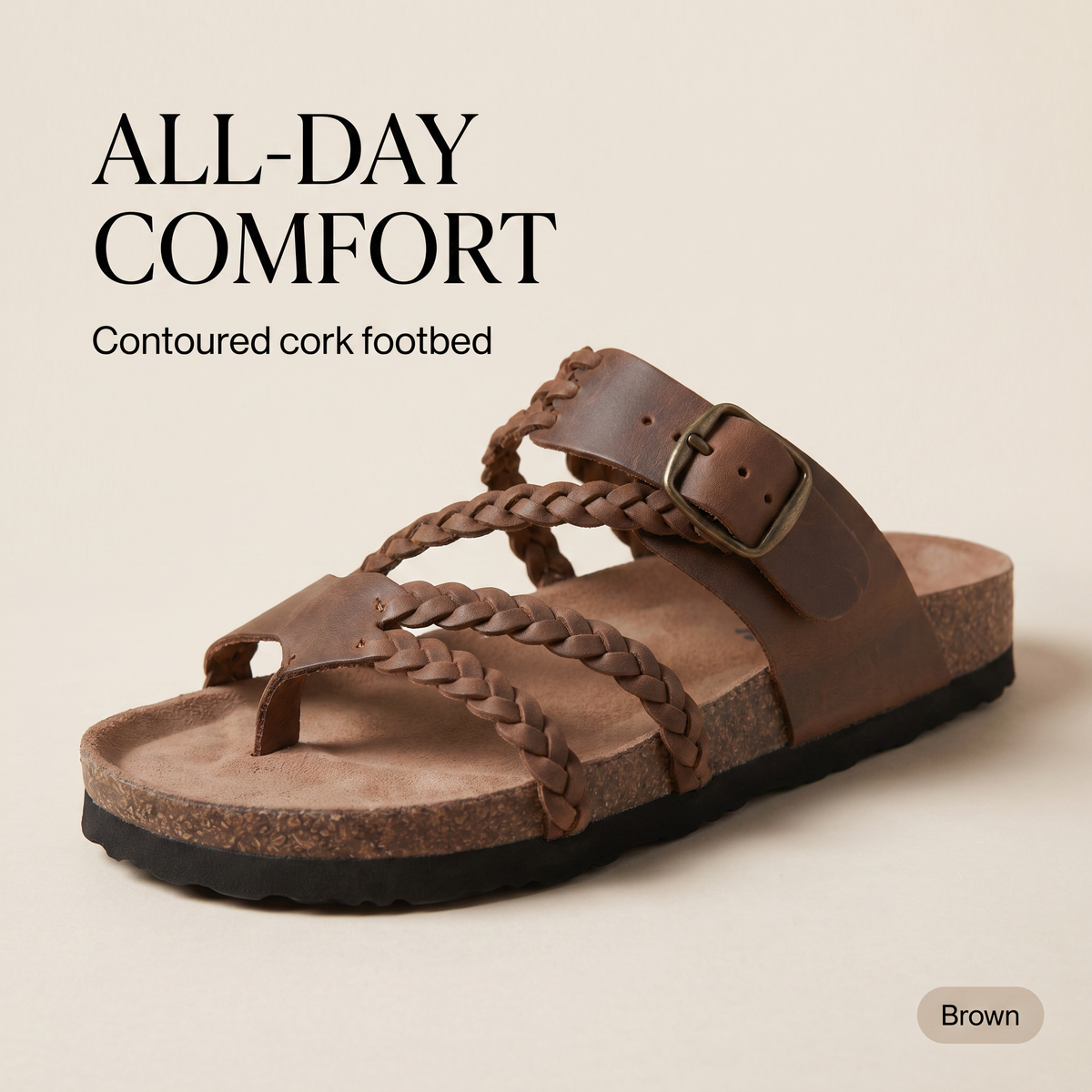 Braided Cork Sandals