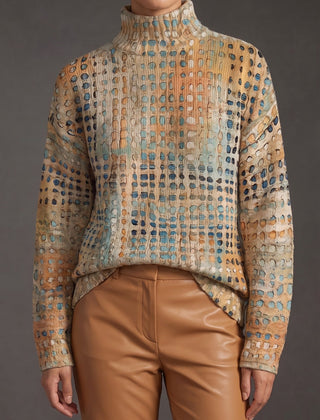 Autumn Grid Turtleneck