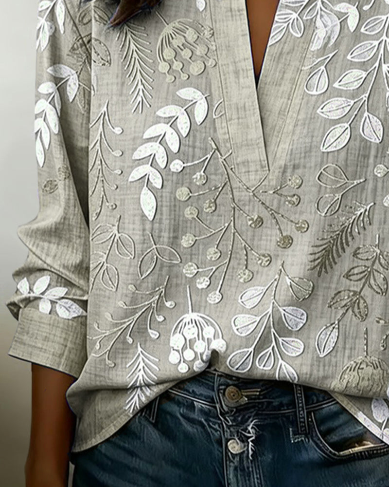 Botanical Print Blouse