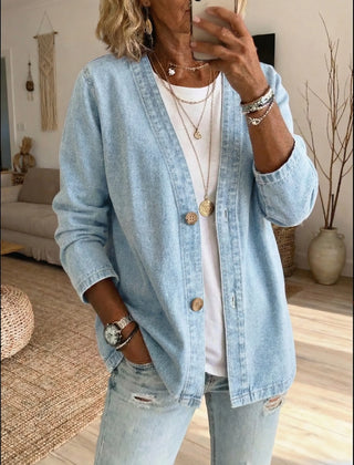 Denim Button Coat