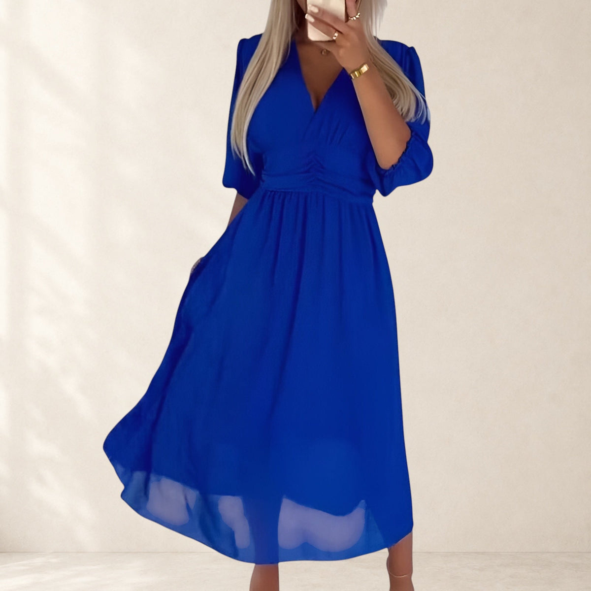 Lightweight Silky Chiffon Dress