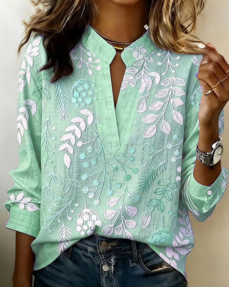 Botanical Print Blouse