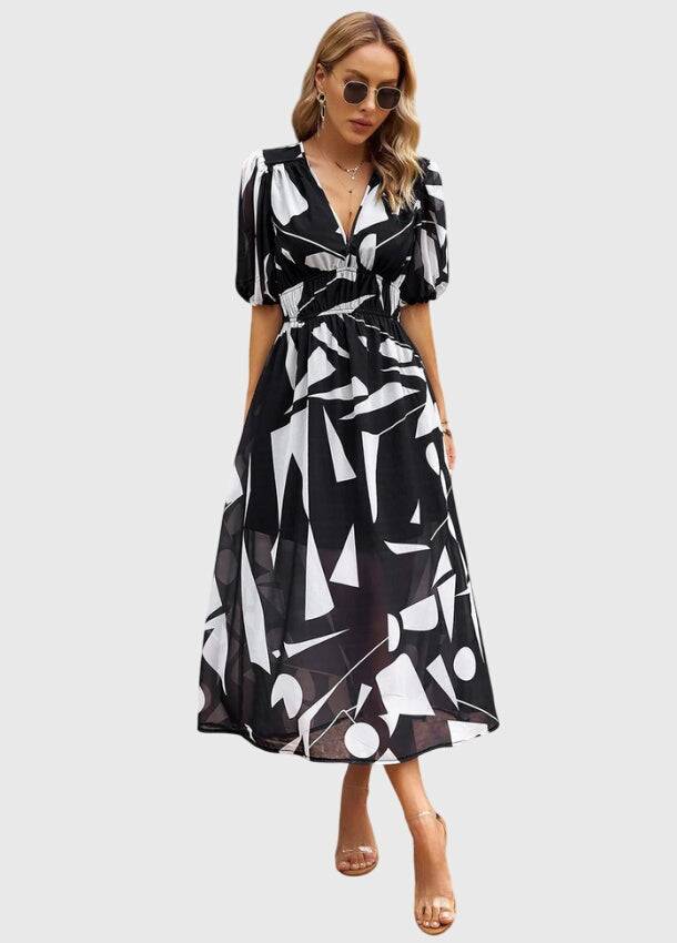 Flattering Floral Midi Dress