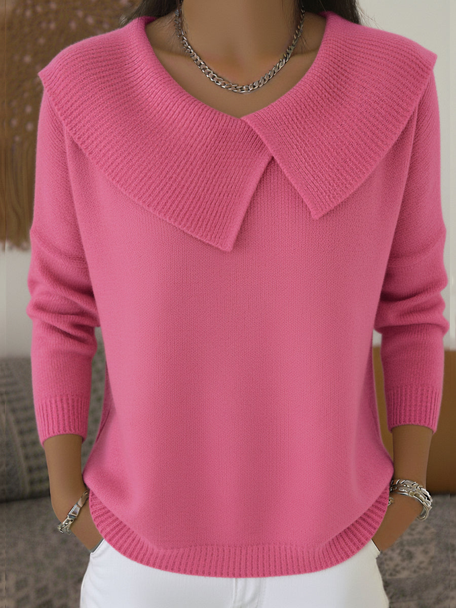 Yareli | Elegant Collar Knit Jumper