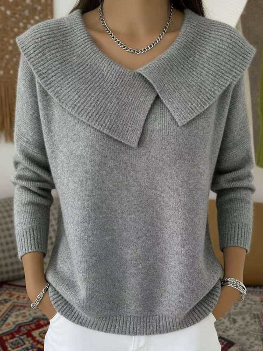 Yareli | Elegant Collar Knit Jumper