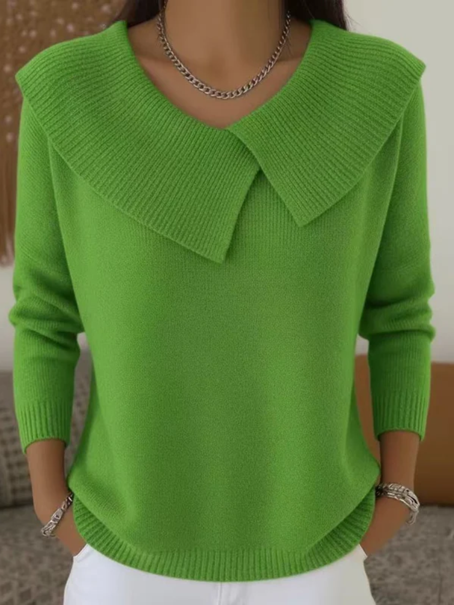 Yareli | Elegant Collar Knit Jumper