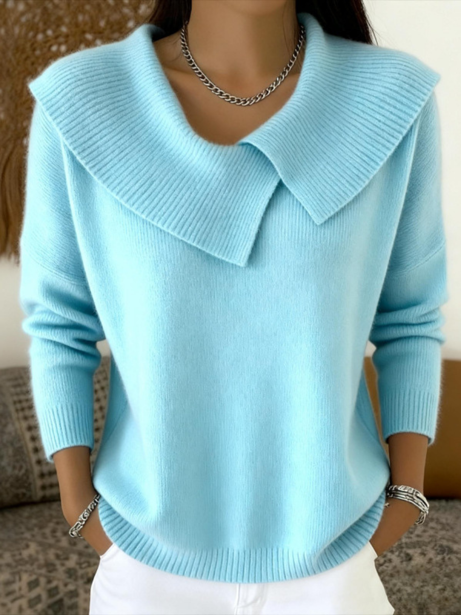 Yareli | Elegant Collar Knit Jumper