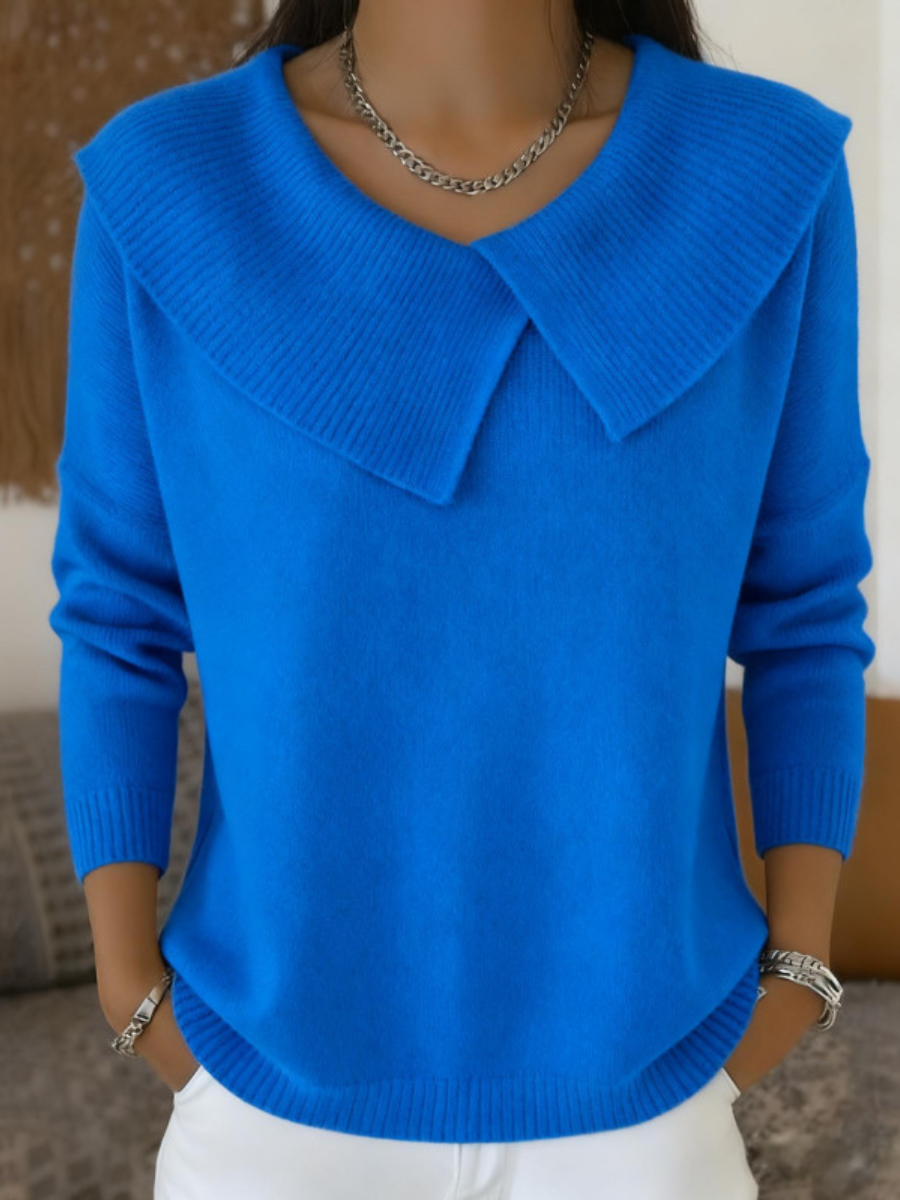 Yareli | Elegant Collar Knit Jumper