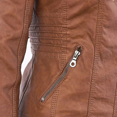 Callista hooded moto jacket