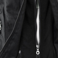 Callista hooded moto jacket