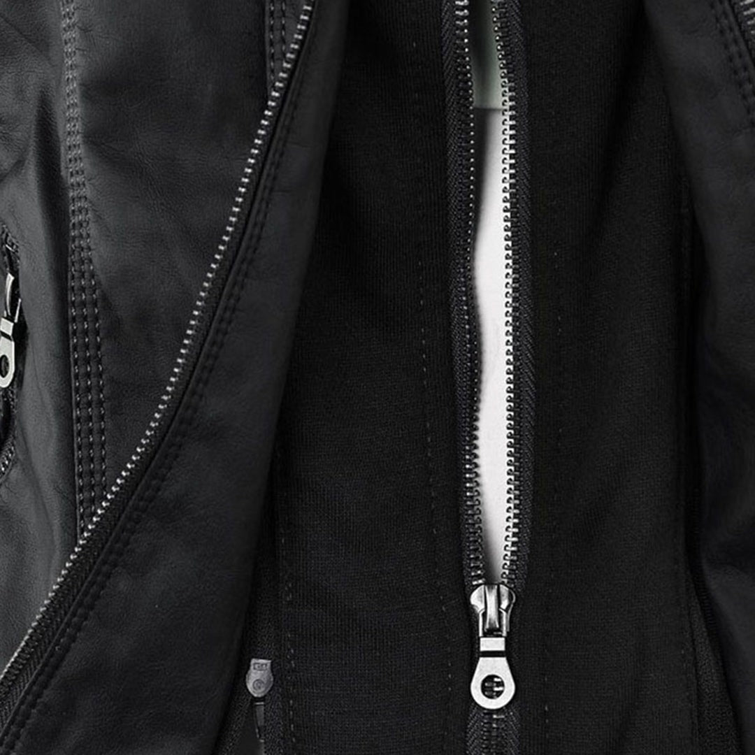 Callista hooded moto jacket