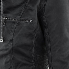 Callista hooded moto jacket