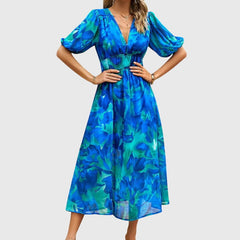 Flattering Floral Midi Dress