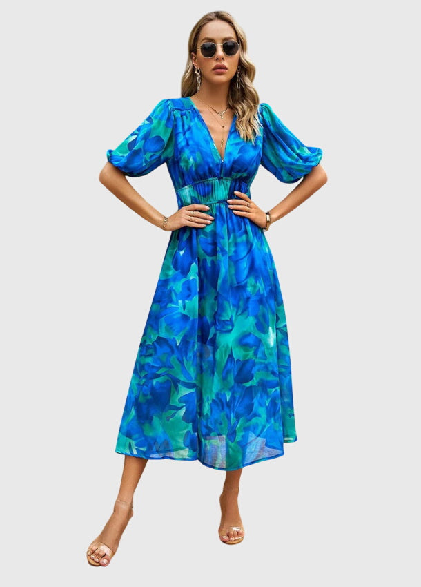 Flattering Floral Midi Dress