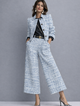 Chic Blouse and Pants Set