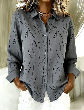Casual Dotted Line Pattern Blouse