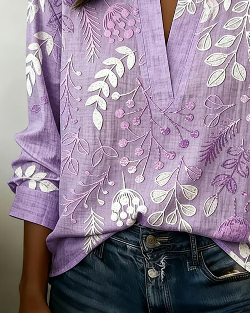 Botanical Print Blouse