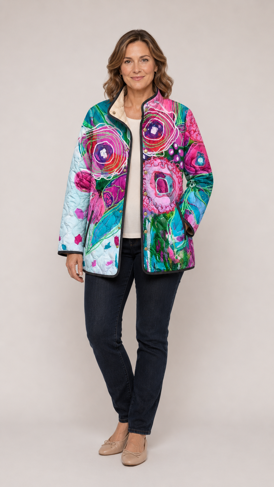 Elegant Floral Pattern Jacket