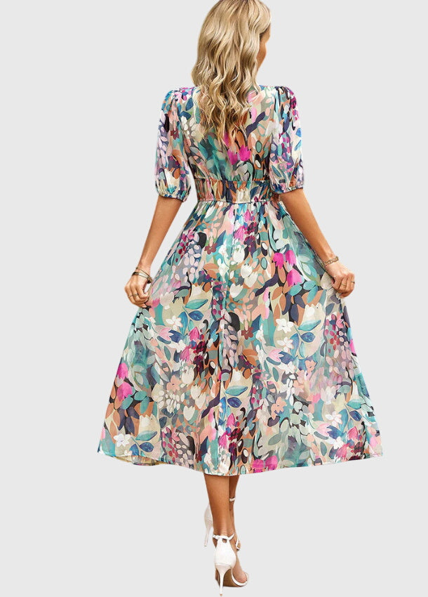 Flattering Floral Midi Dress