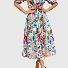 Flattering Floral Midi Dress
