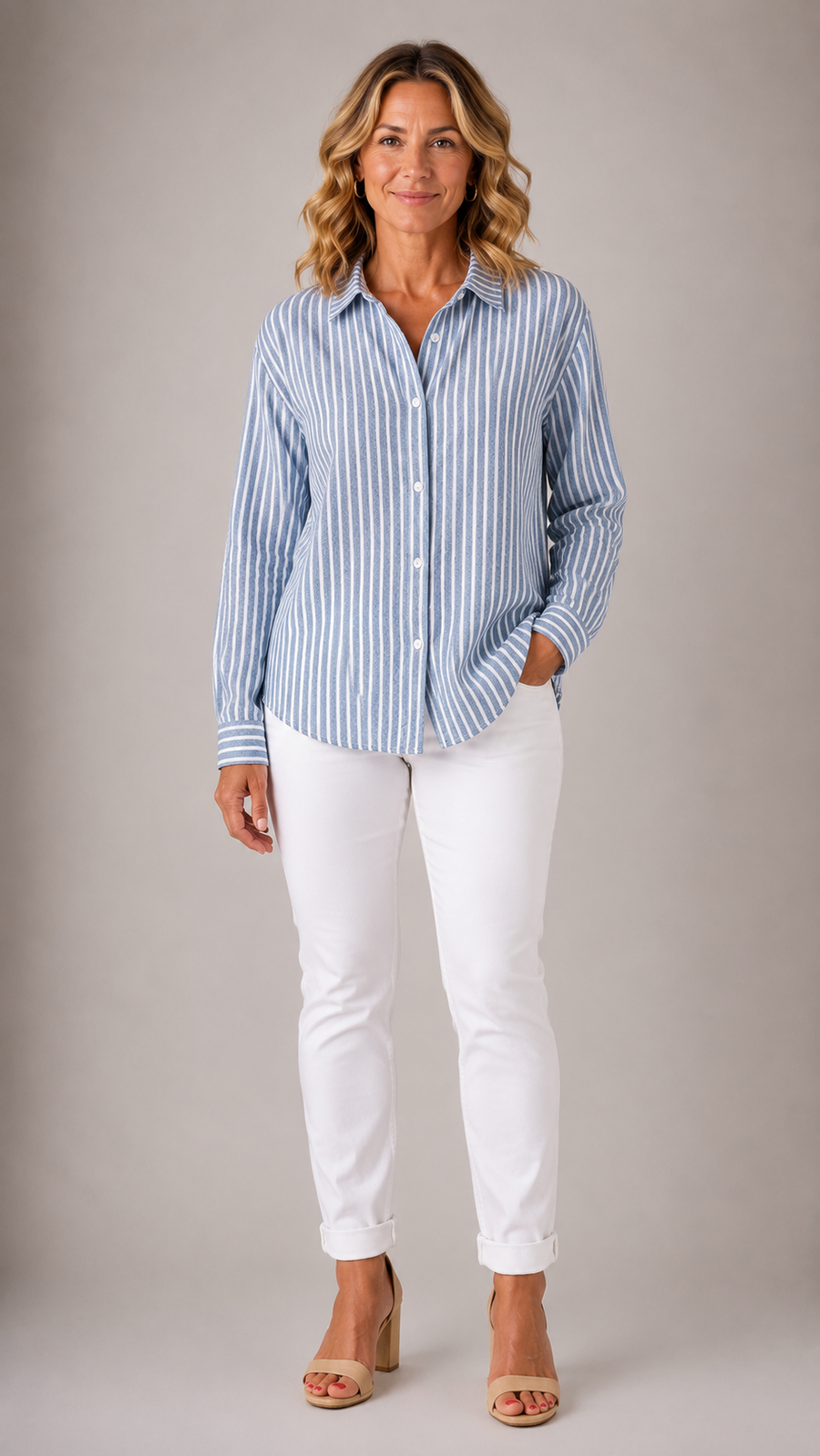 Louise | Effortless Striped Knit Cardigan