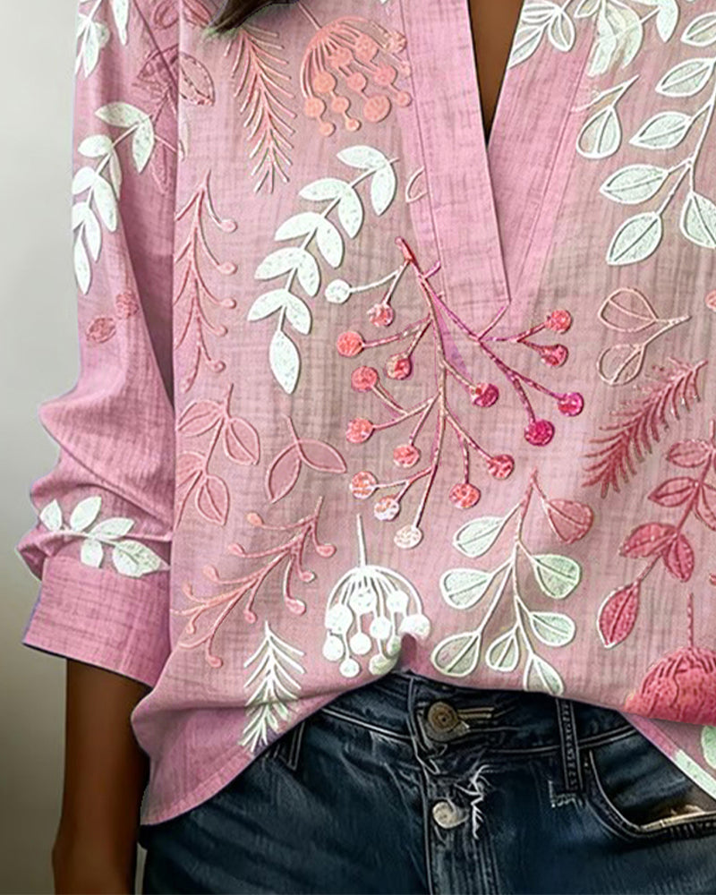 Botanical Print Blouse