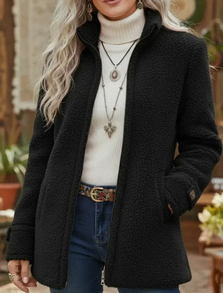 Cozy Stand-Collar Full-Zip Jacket