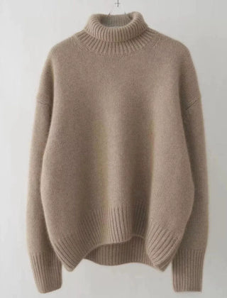 Turtleneck Dropped Shoulder Sweater