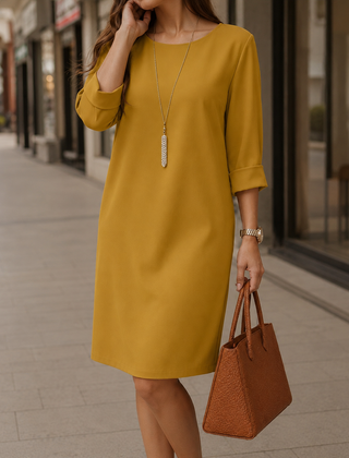 Tummy-Concealing Midi Dress