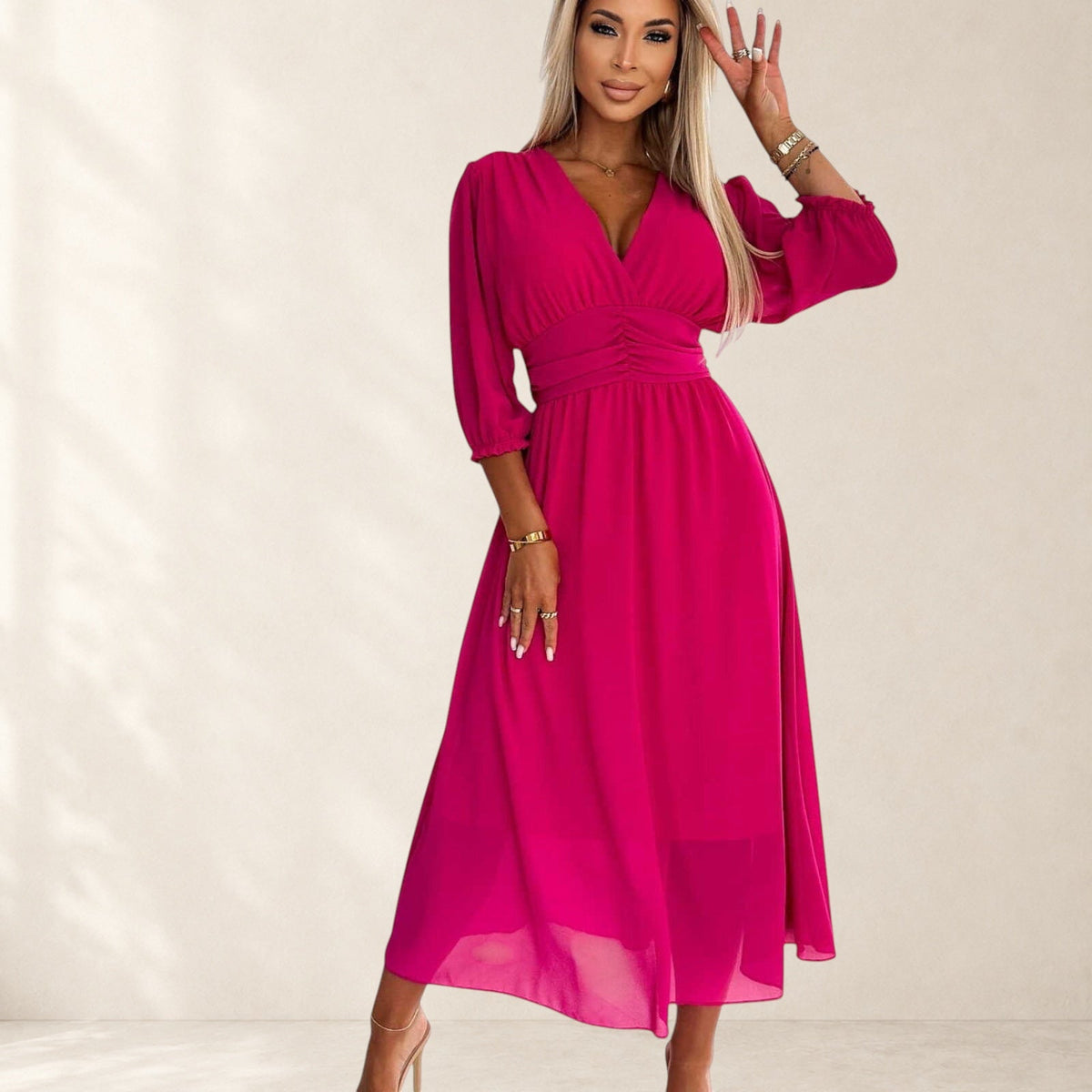 Lightweight Silky Chiffon Dress