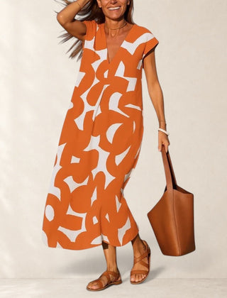 Flowing V-Neck Dress