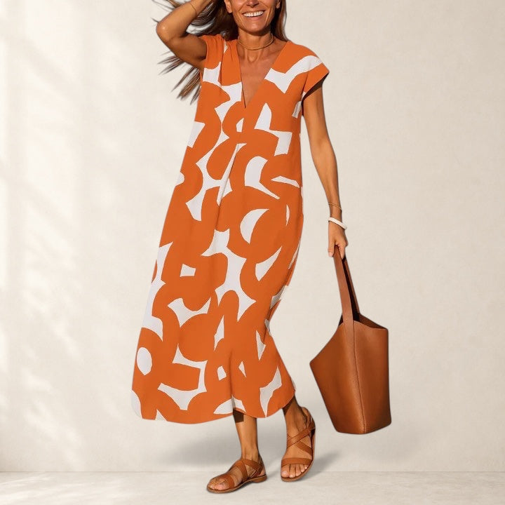 Flowing V-Neck Dress