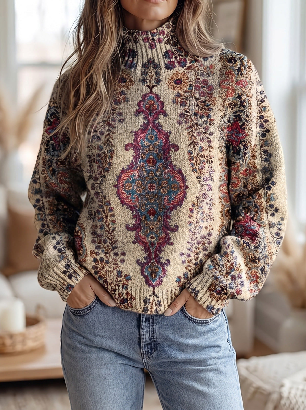 Vintage Medallion Turtleneck