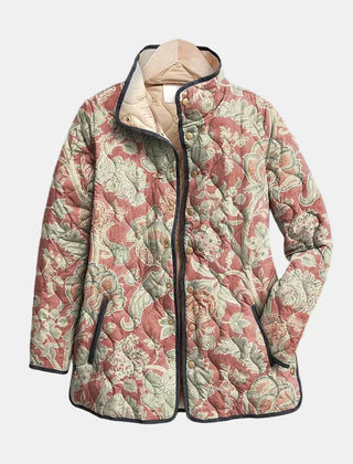 Vintage Floral Casual Quilted Jacket