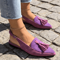 Slingback Mules with Tassels
