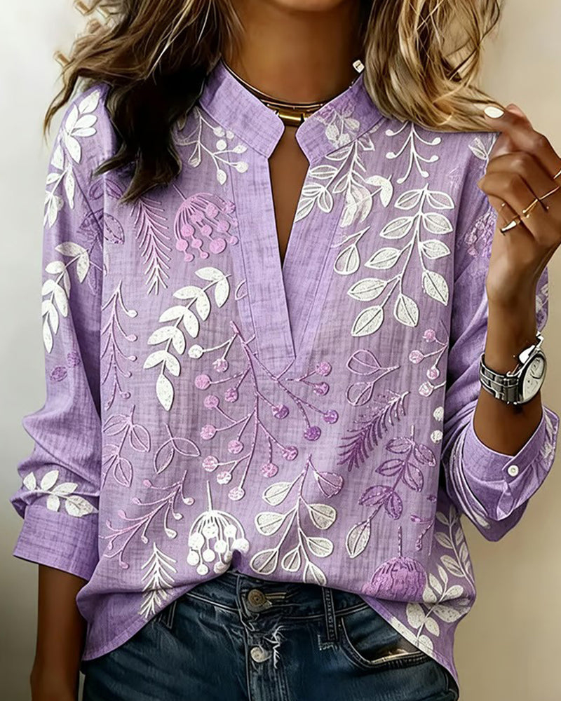 Botanical Print Blouse