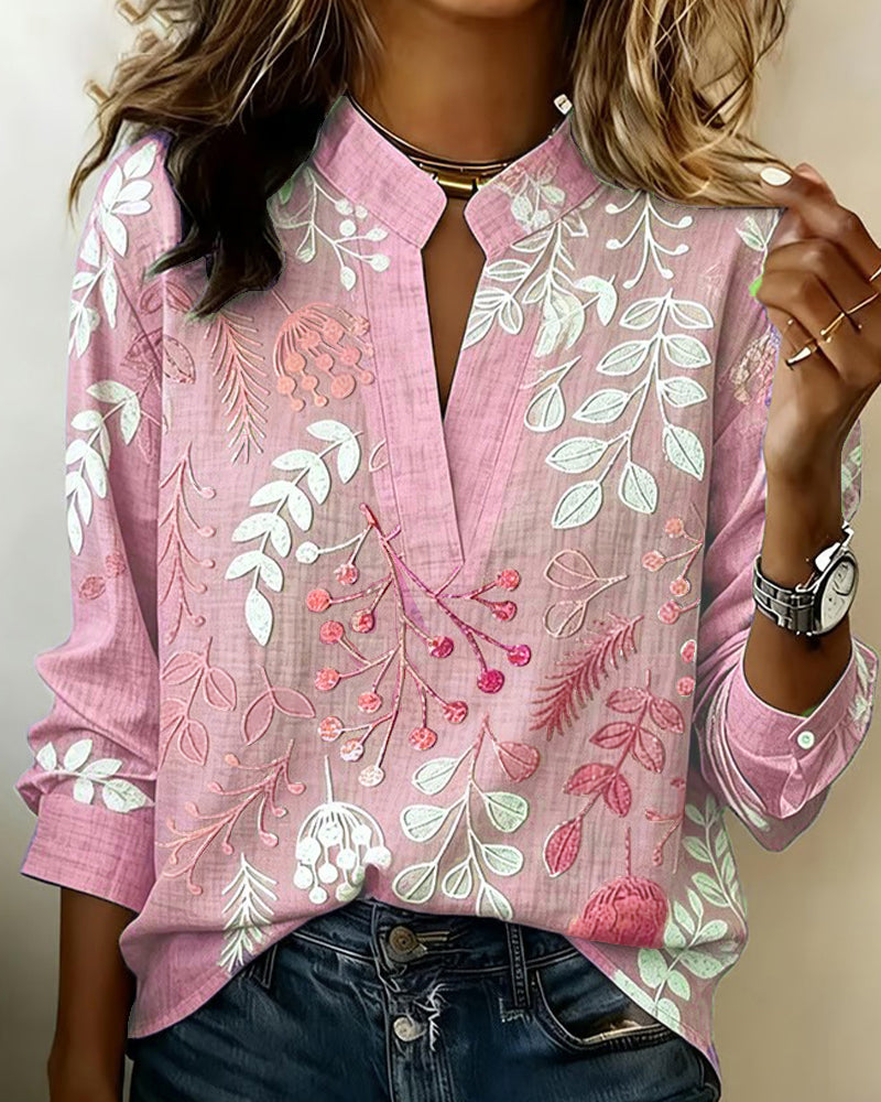 Botanical Print Blouse