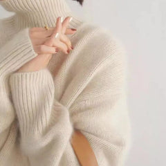 Turtleneck Dropped Shoulder Sweater
