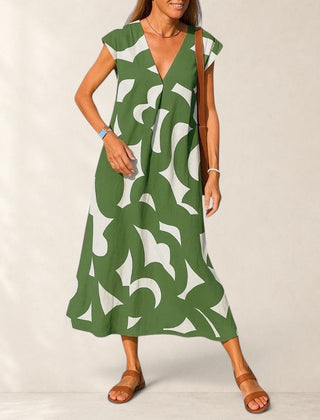 Flowing V-Neck Dress