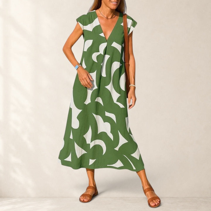 Flowing V-Neck Dress